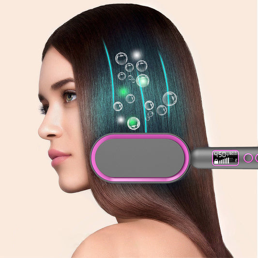 Hot Air Brush Hair Dryer & Straightener